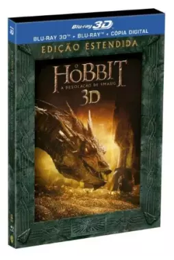 Blu-ray - O Hobbit - A Desolação de Smaug - Edição Estendida (Luva Lenticular - 5 discos) - Peter Jackson - Martin Freeman - Ian McKellen - Orlando Bloom