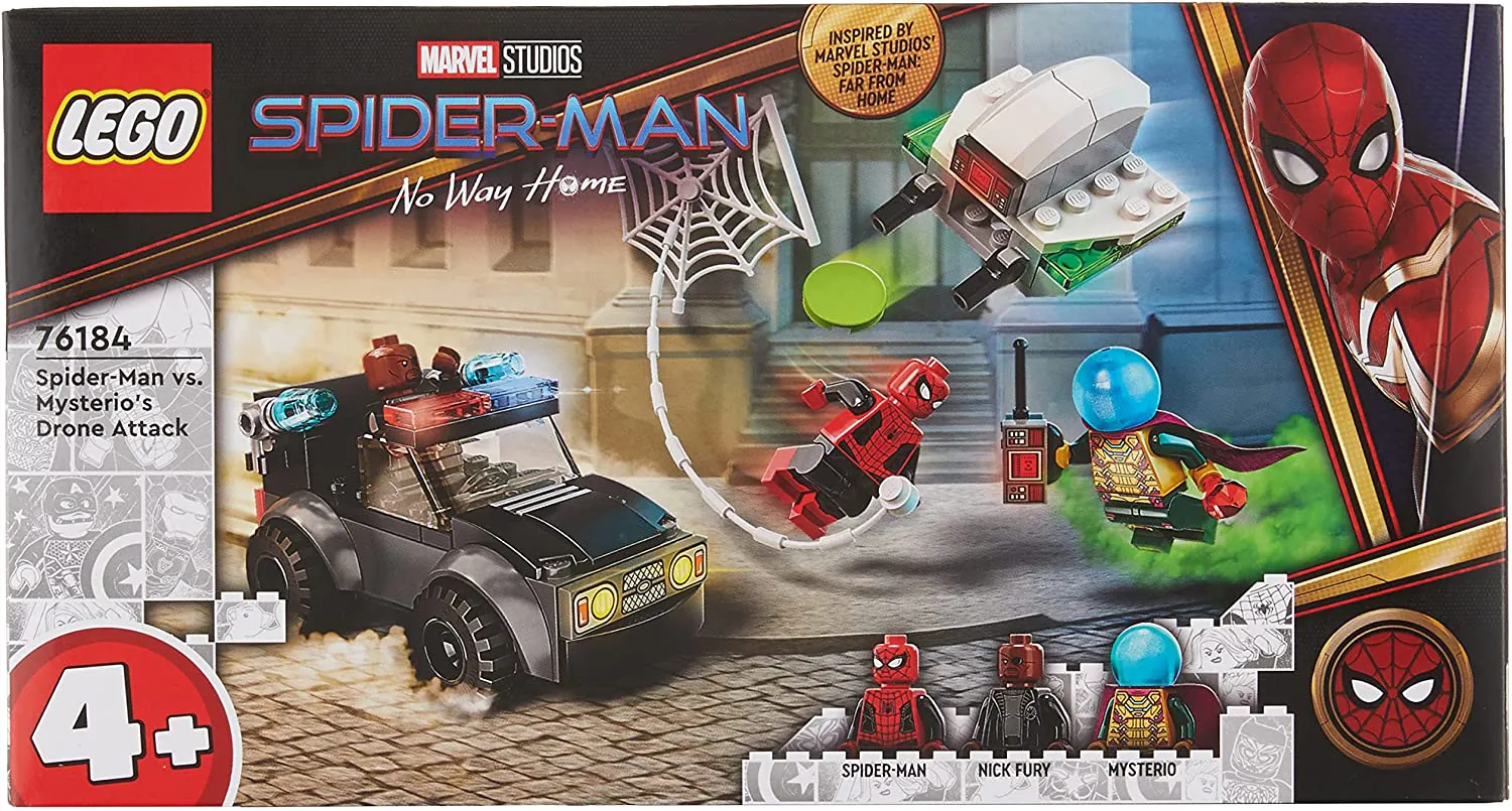 Lego Marvel - Homem-Aranha - Sem Volta Para Casa - Homem-Aranha vs. Ataque  do Drone do Mysterio (76184)