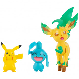 Pokémon - Battle Figure Set (Pikachu + Wynaut + Leafeon)