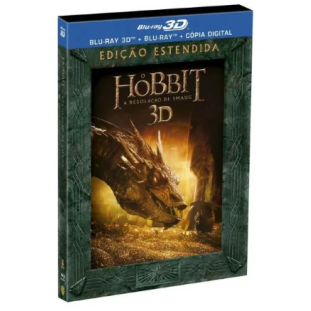 Blu-ray - O Hobbit - A Desolação de Smaug - Edição Estendida (Luva Lenticular - 5 discos) 