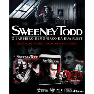 Blu-ray + CD - Sweeney Todd - O Barbeiro Demoníaco da Rua Fleet - Edição de Colecionador (Exclusivo) - Johnny Depp - Helena Bonham Carter