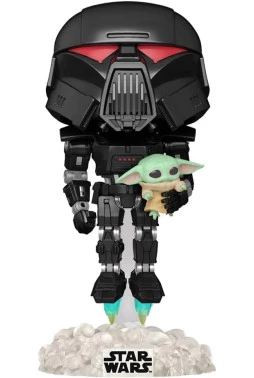 Funko Star Wars 488 - Dark Trooper com Grogu (Entertainment Earth Exclusive Limited Edition)