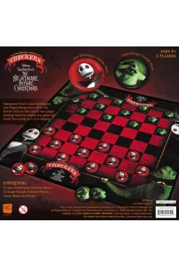 Jogo - Tim Burton's The Nightmare Before Christmas Checkers - O Estranho Mundo de Jack (Jogo de Damas)