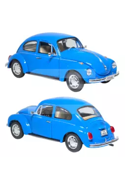 Miniatura - Fusca - Volkswagen Beetle (Fusca Azul) - Escala 1/24 - Welly - Nex Models (California Toys)