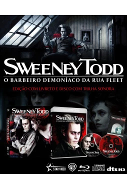 Blu-ray + CD - Sweeney Todd - O Barbeiro Demoníaco da Rua Fleet - Edição de Colecionador (Exclusivo) - Johnny Depp - Helena Bonham Carter