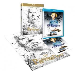 Blu-ray - Os Pássaros - Edição de 50º Aniversário - Edição com Pôster de Tecido + Cards (Alfred Hitchcock)