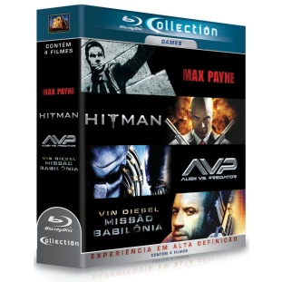 Blu-ray - Collection - 4 Filmes (Max Payne - Hitman - Alien Vs Predador - Missão Babilônia)