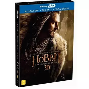 Blu-ray - O Hobbit - A Desolação de Smaug -  (Luva Lenticular - 4 discos) - Peter Jackson - Martin Freeman - Ian McKellen - Orlando Bloom