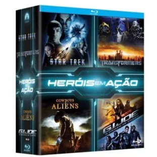 Blu-ray - Heróis em Ação (Star Trek - Transformers - Cowboys & Aliens - G.I. Joe A Origem de Cobra)