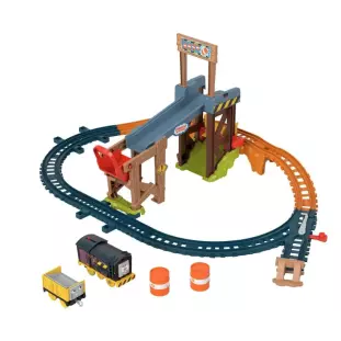 Brinquedo - Thomas e Seus Amigos - Pista Motorizada de Construção Diesel (Fisher-Price)