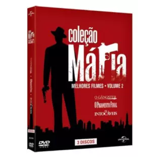 DVD - Coleção Máfia - Volume 2 (O Gângster - O Pagamento Final - Os Intocáveis) - Al Pacino - Denzel Washington - Robert De Niro - Sean Connery - Russell Crowe - Brian De Palma - Ridley Scott