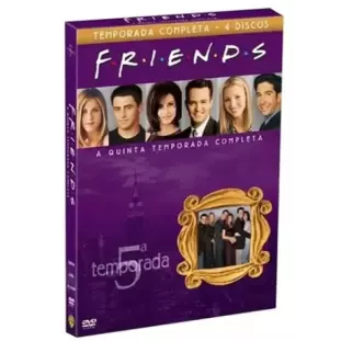DVD - Friends - A 5ª Temporada Completa (Jennifer Aniston - Lisa Kudrow - David Schwimmer - Matthew Perry - Courteney Cox - Matt LeBlanc - Paul Rudd - Tom Selleck - Maggie Wheeler)