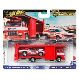 Hot Wheels Premium - Car Culture - Team Transport FLF56 - Second Story Lorry - 73 Plymouth Duster
