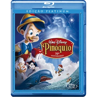 Blu-ray - Pinóquio 70º Aniversário - Edição Platinum