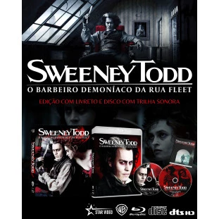 Blu-ray + CD - Sweeney Todd - O Barbeiro Demoníaco da Rua Fleet - Edição de Colecionador (Exclusivo) - Johnny Depp - Helena Bonham Carter
