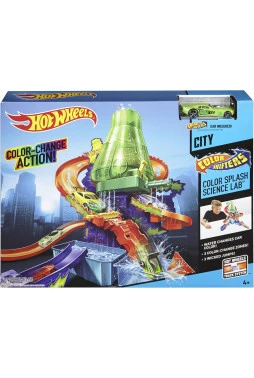 Hot Wheels City - Pista de Brinquedo Color Shifters - Laboratório Científico