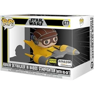 Funko - Star Wars 396 - Anakin in Naboo Sarfighter with R2-D2 (Amazon Exclusive)