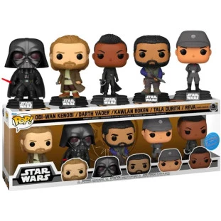 Funko - Star Wars - OBI-Wan Kenobi, Darth Vader, Kawlan Roken, Tala Durith e Reva (Exclusive Wal-Mart)