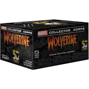 Funko Marvel Collector Corp - Wolverine 50º aniversário (2 Funkos + Camiseta + Botton + Adesivo)