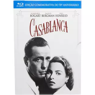 Blu-ray - Casablanca - Edição Comemorativa de 70º Aniversário (Humphrey Bogart - Ingrid Bergman - Paul Henreid) 3 Discos + Livro + Mini Pôster