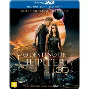 Blu-ray - O Destino de Júpiter  - Edição com luva Lenticular (3D + 2D) - Channing Tatum - Mila Kunis - Eddie Redmayne - Sean Bean - Lana Wachowski - Lilly Wachowski