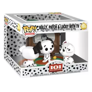 Funko Pop! Moment - 101 Dalmatas 1664 - Rolly - Patch & Lucky With TV