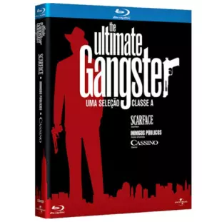 Blu-ray - The Ultimate Gangster (Scarface - Inimigos Públicos - Cassino) - Martin Scorsese - Brian De Palma - Michael Mann - Al Pacino - Robert De Niro - Johnny Depp - Christian Bale - Joe Pesci