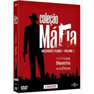DVD - Coleção Máfia - Volume 2 (O Gângster - O Pagamento Final - Os Intocáveis) - Al Pacino - Denzel Washington - Robert De Niro - Sean Connery - Russell Crowe - Brian De Palma - Ridley Scott